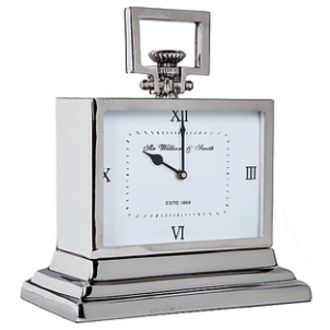 William & Smith Mantle Clock Blanc