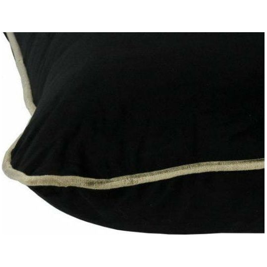 Darcy Cushion Noir with Gold Trim - Maison De Luxe French Interiors
