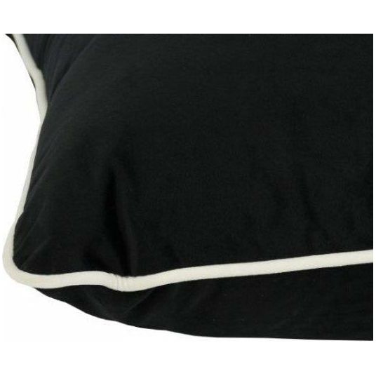 Darcy Cushion Noir with White Trim - Maison De Luxe French Interiors